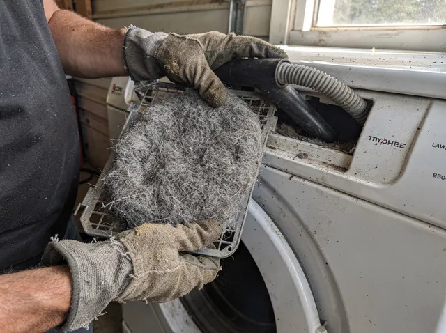 Cleaning Dryer Lint Trap in Sandy Hook, CT