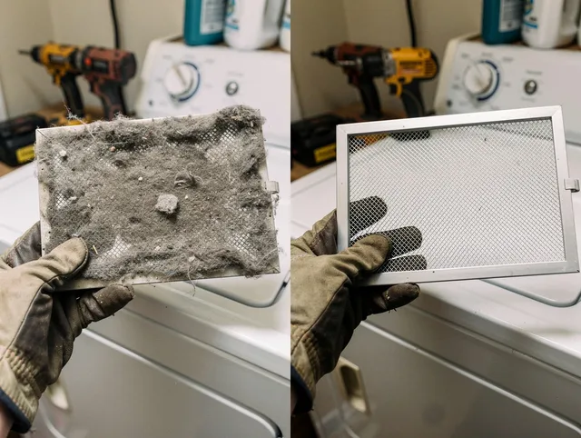 Professional lint trap cleaning by Monroe Dryer Vent Cleaning in Monroe