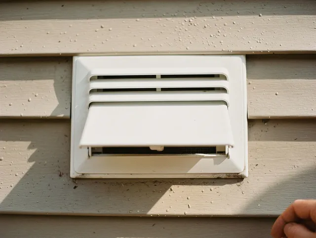 Monroe Dryer Vent Cleaning technician performing professional exhaust vent cleaning at a residential property in Monroe
