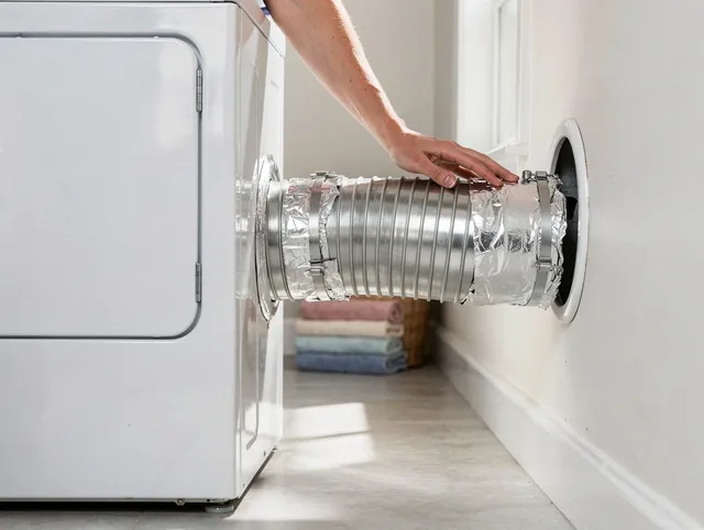 Professional dryer vent hose installation by Monroe Dryer Vent Cleaning in Monroe